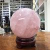 Bi cầu Thạch Anh Hồng – Rose Quartz Sphere (BH124), ĐK: 11,15CM, KL: 1,93 KG