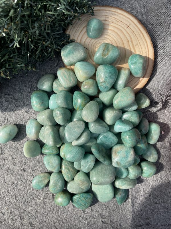 Đá Thiên Hà | Tumble Amazonite | Đá trang trí, sưu tầm, healing | CADA DECOR