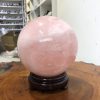 Bi cầu Thạch Anh Hồng – Rose Quartz Sphere (BH135), ĐK: 15,61 CM, KL: 5,07 KG