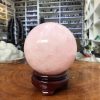 Bi cầu Thạch Anh Hồng – Rose Quartz Sphere (BH121), ĐK: 10,51 CM, KL: 1,575 KG