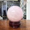 Bi cầu Thạch Anh Hồng – Rose Quartz Sphere (BH149), ĐK: 10,19CM, KL: 1,445 KG