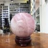 Bi cầu Thạch Anh Hồng – Rose Quartz Sphere (BH126), ĐK: 11,46 CM, KL: 2,06KG