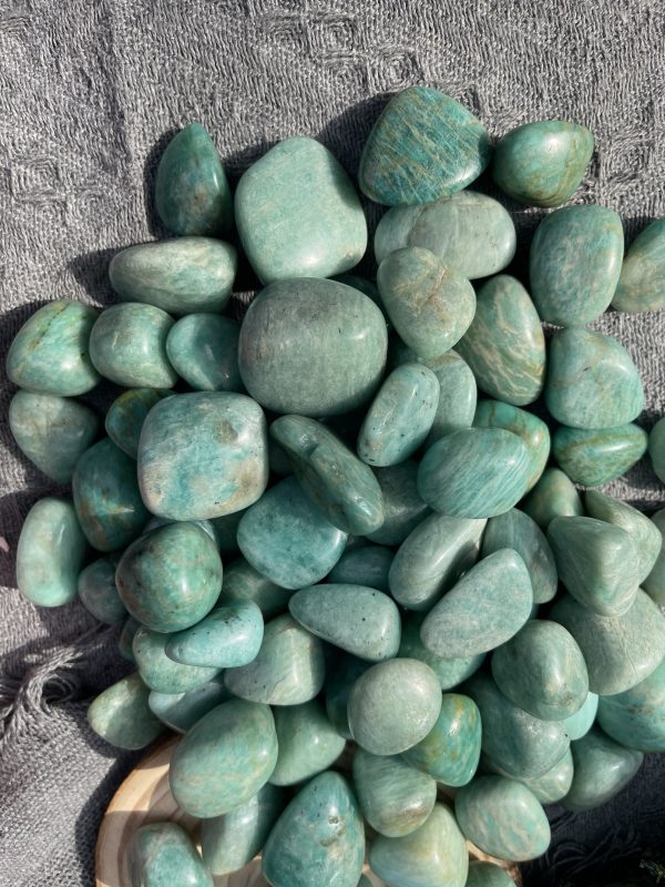 Đá Thiên Hà | Tumble Amazonite | Đá trang trí, sưu tầm, healing | CADA DECOR