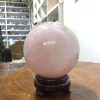 Bi cầu Thạch Anh Hồng – Rose Quartz Sphere (BH154), ĐK: 11,46 CM, KL: 2,02 KG