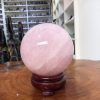 Bi cầu Thạch Anh Hồng – Rose Quartz Sphere (BH117), ĐK: 11,15 CM, KL: 1,93 KG