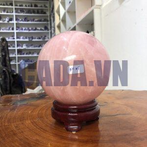 Bi cầu Thạch Anh Hồng – Rose Quartz Sphere (BH115), ĐK: 11,46 CM, KL: 2,03 KG