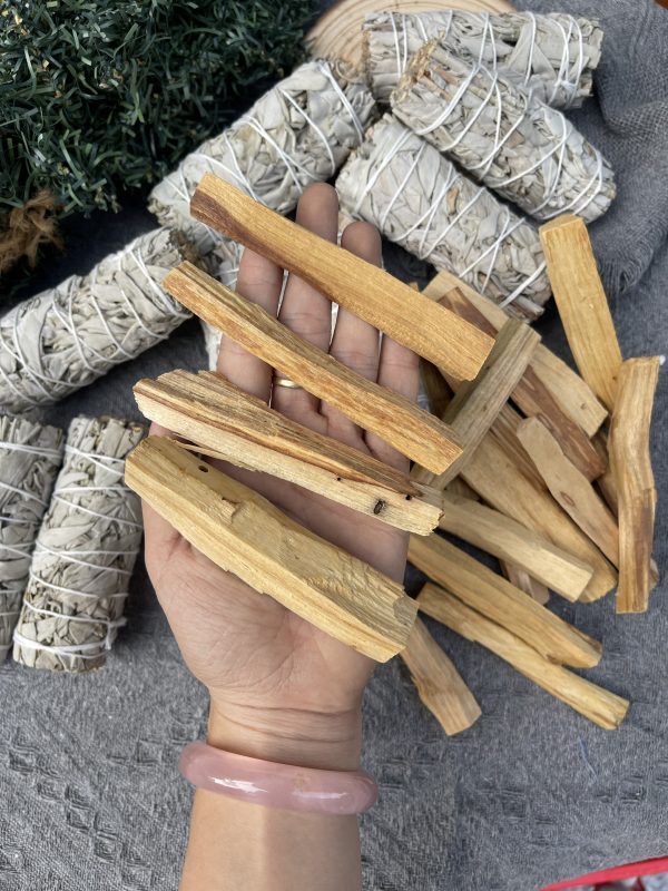 Xô thơm thanh tẩy | Palo Santo/ Gỗ Trắc Xanh & Sage | Đá trang trí, sưu tầm, healing | CADA DECOR