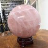 Bi cầu Thạch Anh Hồng – Rose Quartz Sphere (BH132), ĐK: 14,97 CM, KL: 4,4 KG