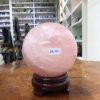 Bi cầu Thạch Anh Hồng – Rose Quartz Sphere (BH141), ĐK: 10,83 CM, KL: 1,68 KG