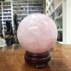 Bi cầu Thạch Anh Hồng – Rose Quartz Sphere (BH124), ĐK: 11,15CM, KL: 1,93 KG