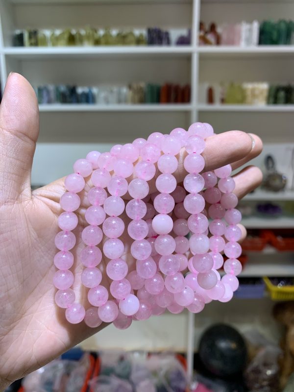 Vòng Thạch Anh Hồng - Rose Quartz 8mm - Vòng đơn | CADA DECOR