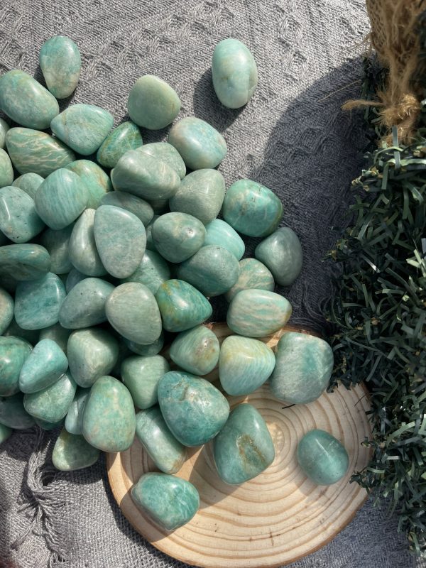 Đá Thiên Hà | Tumble Amazonite | Đá trang trí, sưu tầm, healing | CADA DECOR