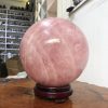 Bi cầu Thạch Anh Hồng – Rose Quartz Sphere (BH127), ĐK: 19,75 CM, KL: 9,8 KG