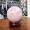 Bi cầu Thạch Anh Hồng – Rose Quartz Sphere (BH118), ĐK: 9,87 CM, KL: 1,31 KG