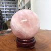 Bi cầu Thạch Anh Hồng – Rose Quartz Sphere (BH153), ĐK: 11,15 CM, KL: 1,865 KG