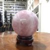 Bi cầu Thạch Anh Hồng – Rose Quartz Sphere (BH156), ĐK: 11,78 CM, KL: 2,125 KG