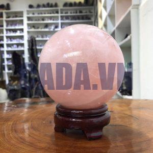 Bi cầu Thạch Anh Hồng – Rose Quartz Sphere (BH112), ĐK: 36 CM, KL: 2,02KG