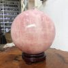 Bi cầu Thạch Anh Hồng – Rose Quartz Sphere (BH129), ĐK: 19,75 CM, KL: 10 KG