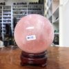 Bi cầu Thạch Anh Hồng – Rose Quartz Sphere (BH153), ĐK: 11,15 CM, KL: 1,865 KG