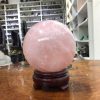 Bi cầu Thạch Anh Hồng – Rose Quartz Sphere (BH141), ĐK: 10,83 CM, KL: 1,68 KG