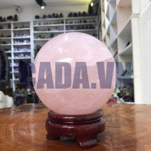 Bi cầu Thạch Anh Hồng – Rose Quartz Sphere (BH111), ĐK: 34 CM, KL: 1,72KG