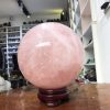 Bi cầu Thạch Anh Hồng – Rose Quartz Sphere (BH133), ĐK: 16,24 CM, KL: 5,74 KG