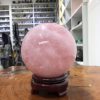 Bi cầu Thạch Anh Hồng – Rose Quartz Sphere (BH122), ĐK: 11,15 CM, KL: 1,795 KG