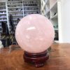 Bi cầu Thạch Anh Hồng – Rose Quartz Sphere (BH139), ĐK: 11,15 CM, KL: 1,965 KG