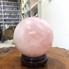 Bi cầu Thạch Anh Hồng – Rose Quartz Sphere (BH135), ĐK: 15,61 CM, KL: 5,07 KG