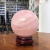 Bi cầu Thạch Anh Hồng – Rose Quartz Sphere (BH120), ĐK: 11,78 CM, KL: 2,2 KG