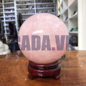 Bi cầu Thạch Anh Hồng – Rose Quartz Sphere (BH116), ĐK: 11,15 CM, KL: 1,89 KG