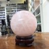 Bi cầu Thạch Anh Hồng – Rose Quartz Sphere (BH151), ĐK: 10,51 CM, KL: 1,62 KG