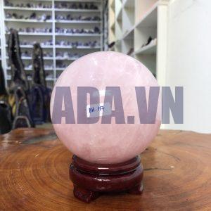 Bi cầu Thạch Anh Hồng – Rose Quartz Sphere (BH117), ĐK: 11,15 CM, KL: 1,93 KG