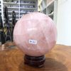 Bi cầu Thạch Anh Hồng – Rose Quartz Sphere (BH132), ĐK: 14,97 CM, KL: 4,4 KG