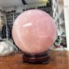 Bi cầu Thạch Anh Hồng – Rose Quartz Sphere (BH128), ĐK: 17,52 CM, KL: 7,23 KG