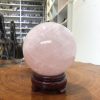 Bi cầu Thạch Anh Hồng – Rose Quartz Sphere (BH150), ĐK: 11,15 CM, KL: 1,855 KG