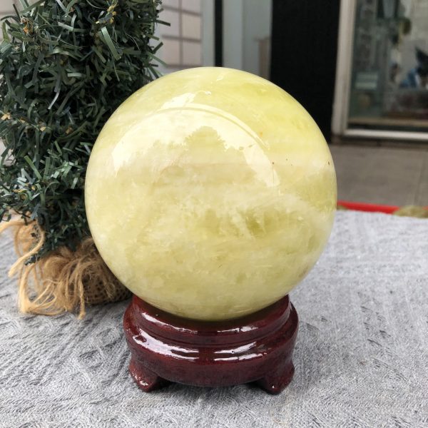 Bi Cầu Thạch Anh Vàng – Citrine Sphere (BV93) - KL: 1,395 KG - ĐK: 10,13 CM