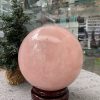 Bi cầu Thạch Anh Hồng – Rose Quartz Sphere (BH177), ĐK: 14,33CM, KL: 4,06KG