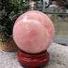 Bi cầu Thạch Anh Hồng – Rose Quartz Sphere (BH211), ĐK: 9,87CM, KL: 1,32KG