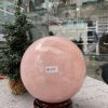 Bi cầu Thạch Anh Hồng – Rose Quartz Sphere (BH177), ĐK: 14,33CM, KL: 4,06KG