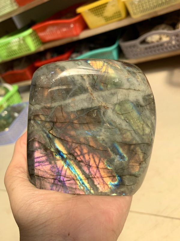 ĐÁ XÀ CỪ - HẮC NGUYỆT QUANG - Labradorite (XC183) - KL: 0,802KG