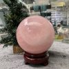 Bi cầu Thạch Anh Hồng – Rose Quartz Sphere (BH204), ĐK: 11,15CM, KL: 1,9KG