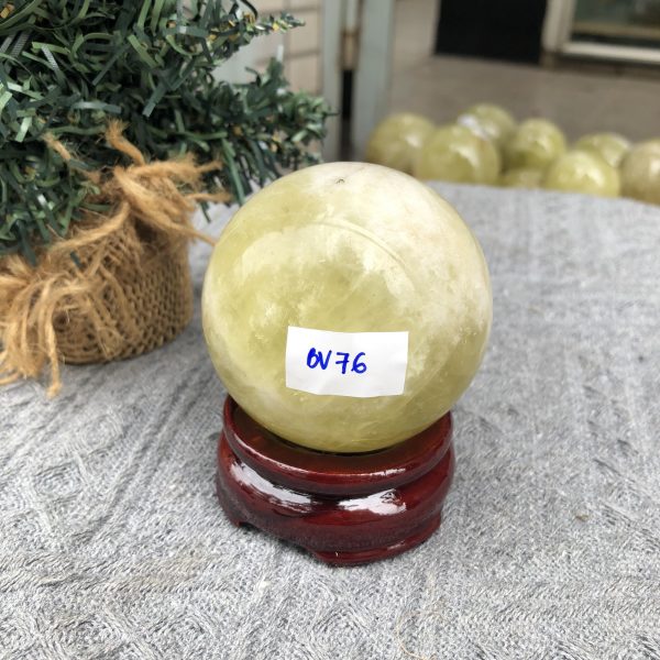 Bi Cầu Thạch Anh Vàng – Citrine Sphere (BV76) - KL: 0,31 KG - ĐK: 6,11 CM