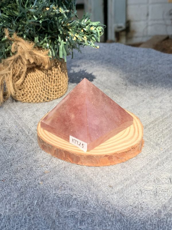 KIM TỰ THÁP ĐÁ THẠCH ANH DÂU ĐỎ - Strawberry Quartz (KTT25) KT: 4*5 CM - KL: 0,115 KG 