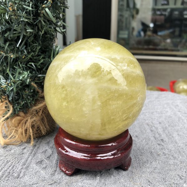 Bi Cầu Thạch Anh Vàng – Citrine Sphere (BV88) - KL: 1,06 KG - ĐK: 9,24 CM