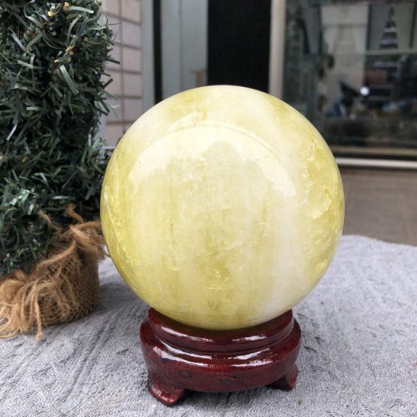 Bi Cầu Thạch Anh Vàng – Citrine Sphere (BV103) - KL: 1,725 KG - ĐK: 10,83 CM