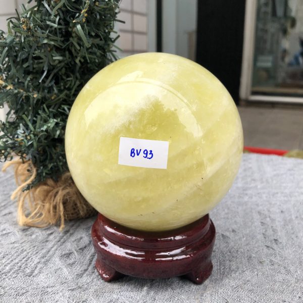 Bi Cầu Thạch Anh Vàng – Citrine Sphere (BV93) - KL: 1,395 KG - ĐK: 10,13 CM