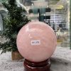 Bi cầu Thạch Anh Hồng – Rose Quartz Sphere (BH204), ĐK: 11,15CM, KL: 1,9KG