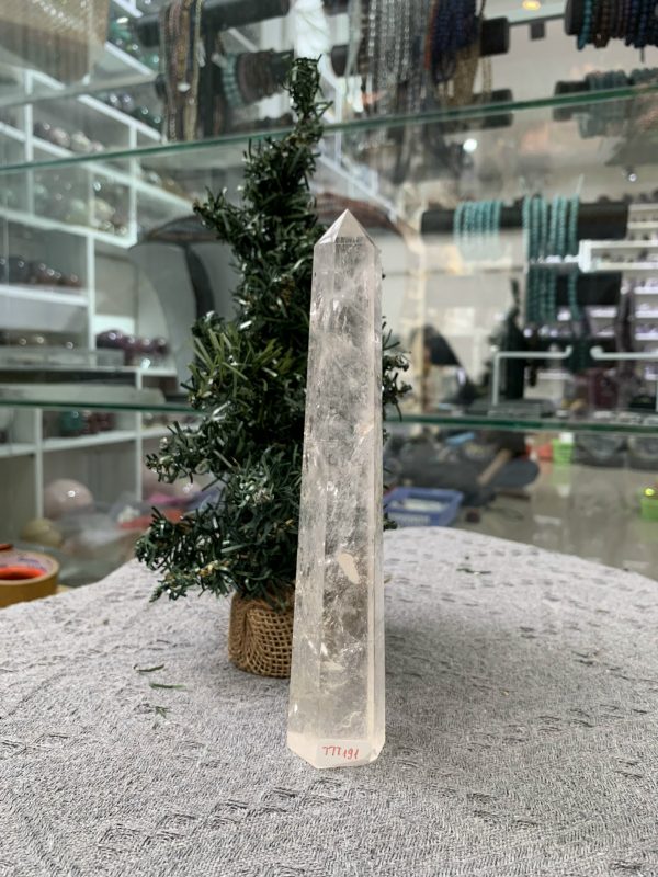 Trụ Thạch Anh Trắng trong – Clear Quartz Point, KL: 0,32 KG (TTT191)