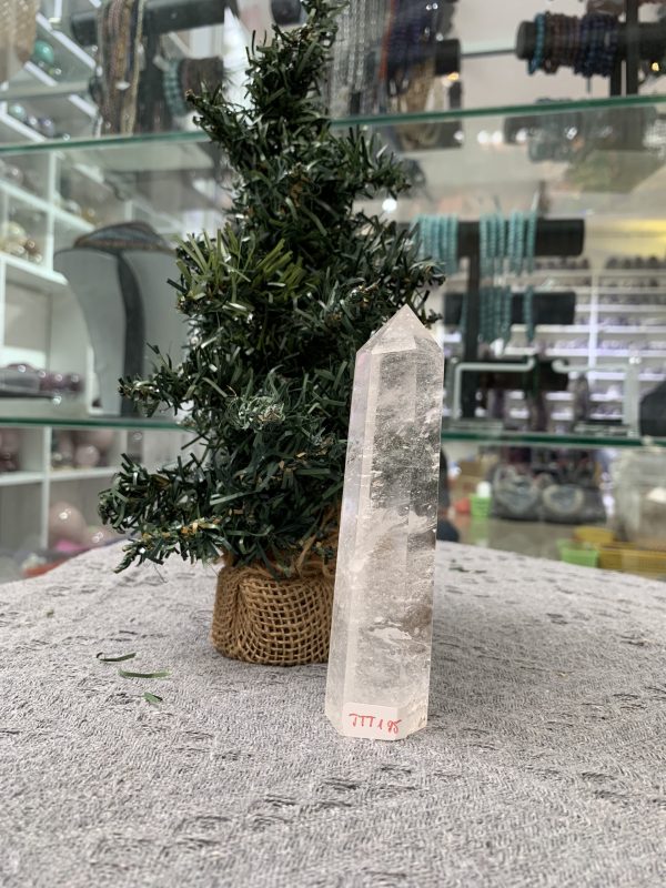 Trụ Thạch Anh Trắng trong – Clear Quartz Point, KL: 0,175 KG (TTT195)